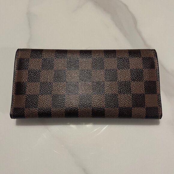 Louis Vuitton Josephine Wallet Damier Ebene Red Wallet + Box/Dust Bag + COA - Picture 4 of 14